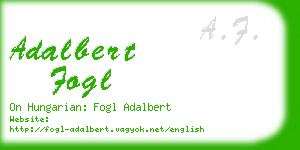 adalbert fogl business card